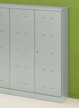 Stahl-Schrank Switch - 195 cm hoch - 4 Böden - abschließbar - alusilber - Siqnatop