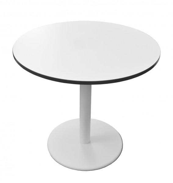 Steelcase - Beistell- oder Konferenztisch - Platte weiß - Tischbein und Tellerfuß weiß