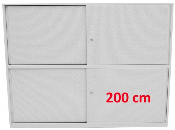 Steelcase - Aktenschrank mit Schiebetüren - 200 cm breit - abschließbar - 4 OH