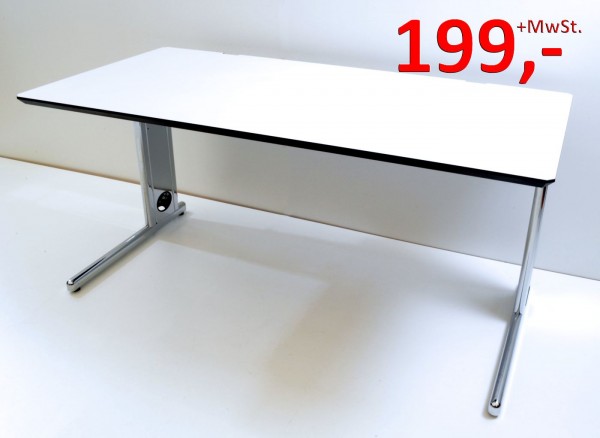Schreibtisch - 160 cm, höhenverstellbar - weiß - Svoboda