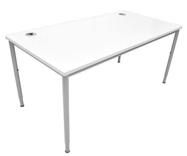 VS-Möbel - Schreibtisch - manuell höhenverstellbar - 2 x Kabeldurchlass