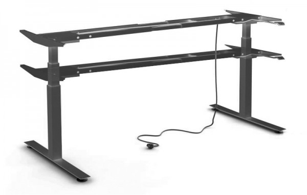 Tisch-Untergestell - Rahmenbreite von 110 -170 cm - elektr. höhenverstellbar - schwarz RAL 9005