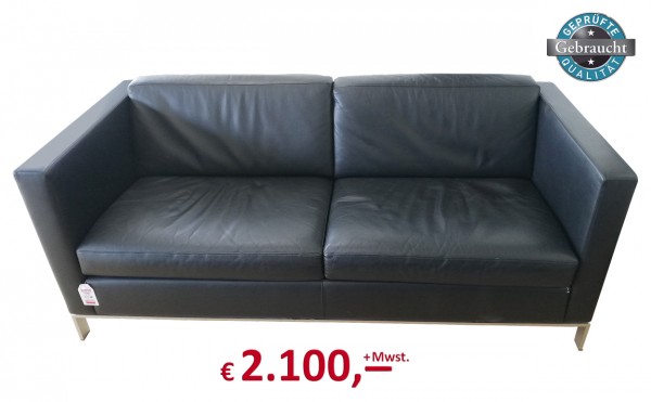 Sitzgarnitur - Designer-Couch - 2-Sitzer - für Empfang oder Besprechnungsecke - Echtleder