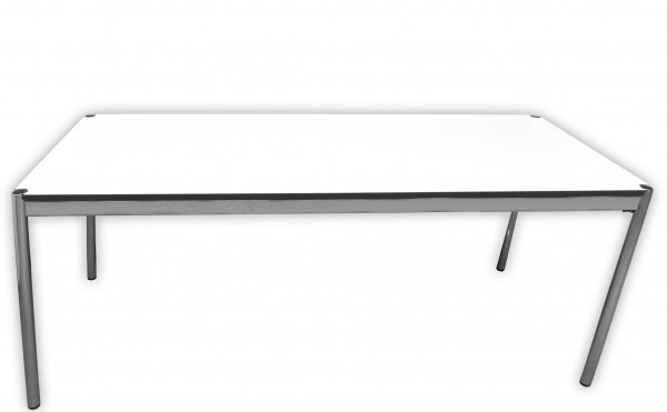 USM Haller Tisch - 175 x 75 cm - Tischbeine und Zarge: Stahl, verchromt - Tischplatte: Kunstharz